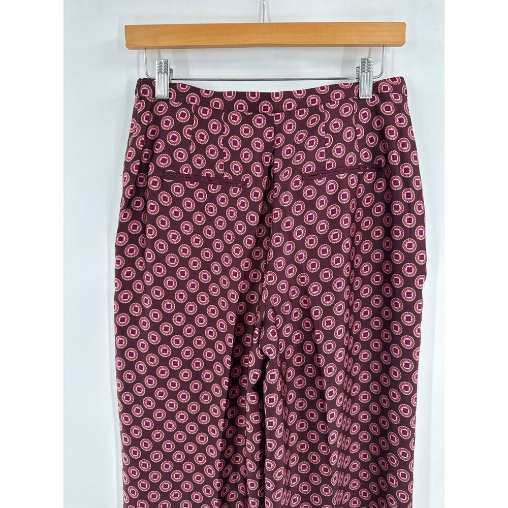 Ann Taylor The Easy Wide Leg Pant in Satin Pink Burgundy 0 NWT - Picture 7 of 8